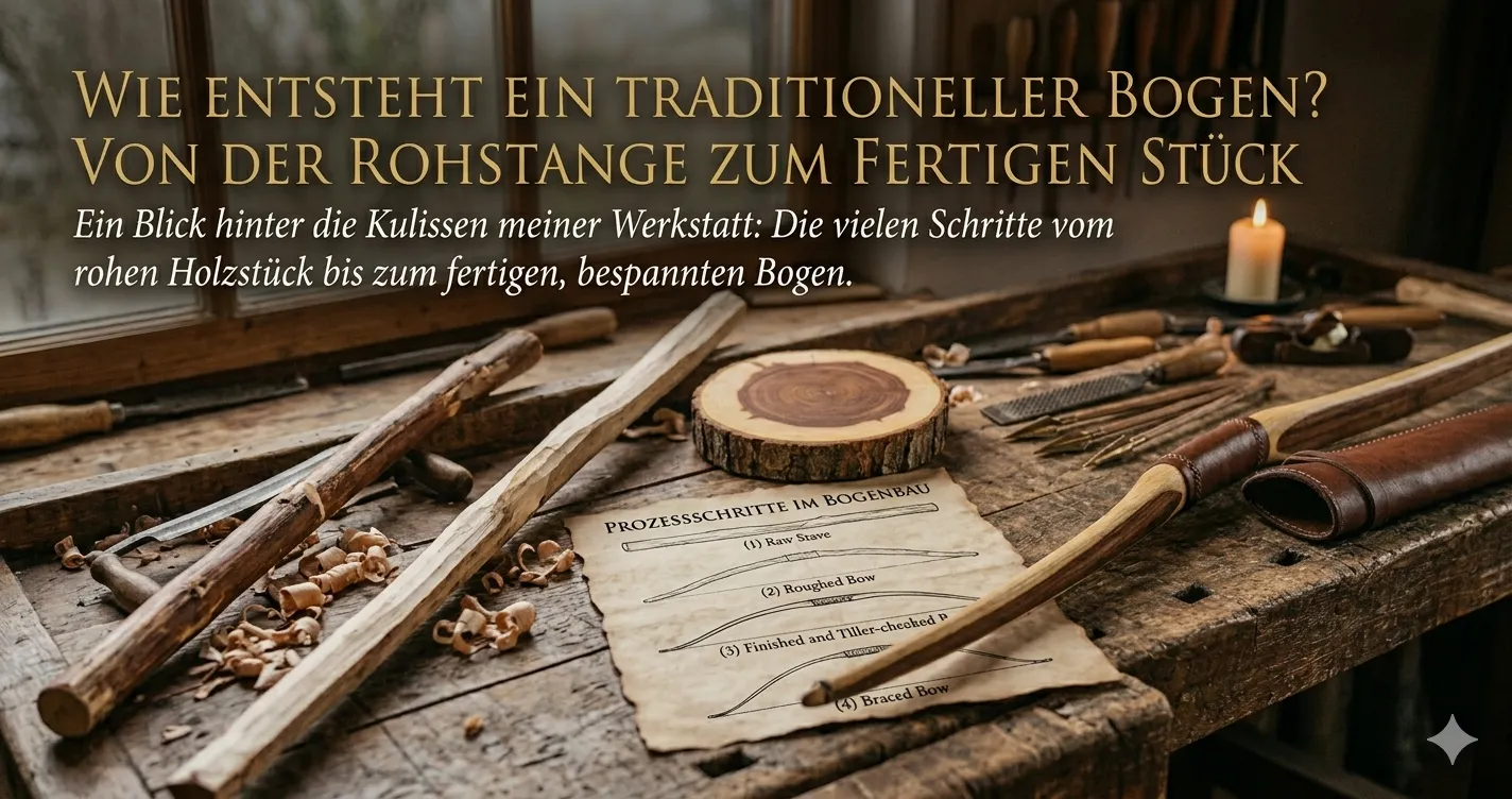 Wie entsteht ein traditioneller Bogen? Vom Stave (Bogenrohling), zum fertigen Bogen.