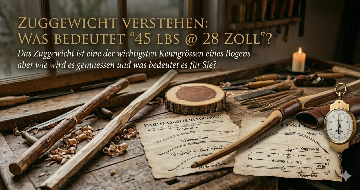 Zuggewicht verstehen: Was bedeutet "45 lbs @ 28 Zoll"?